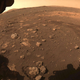 Imagen de Hazcam tomada poco después de la prueba inaugural de Perseverance el 4 de marzo de 2021.